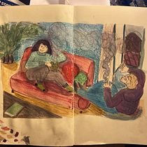 Mon projet du cours : Carnet de croquis pour explorer votre style de dessin. Traditional illustration, Sketching, Creativit, Drawing, Watercolor Painting, Sketchbook, and Gouache Painting project by leslo - 11.29.2021