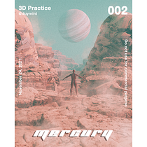 Mercury Poster - My project in Fantastic 3D illustration with Blender course. 3D, Digital Illustration, and 3D Design project by Minh Nguyễn - 11.26.2021
