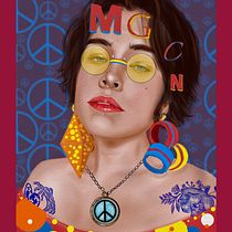 Mi Proyecto del curso: Retrato creativo ilustrado con Procreate “Amor y Paz”. Un projet de Illustration traditionnelle, Dessin, Illustration numérique, Dessin de portrait, Dessin numérique , et Peinture numérique de Gaby Cn - 29.11.2021