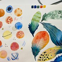 Mon projet du cours : Aquarelle florale créative : renouez avec la nature. Ilustração tradicional, Pintura, Pintura em aquarela e Ilustração botânica projeto de Aude Danguy Des Déserts - 30.11.2021