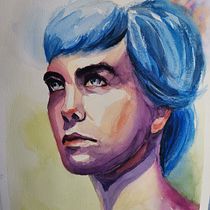 My project in Contemporary Portraiture in Watercolor course. Un projet de Beaux Arts, Peinture, Aquarelle , et Dessin de portrait de Dana Oniga - 30.11.2021