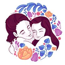 Meu projeto do curso: Retrato ilustrado com elementos botânicos. Un progetto di Illustrazione tradizionale, Illustrazione digitale, Illustrazione botanica e Disegno digitale di Larissa Raduam - 13.12.2020