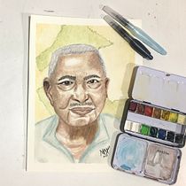 Mi Proyecto del curso: Cuaderno de retratos en acuarela. Painting, Watercolor Painting, Portrait Drawing, and Sketchbook project by Meilyn Mong - 03.11.2021