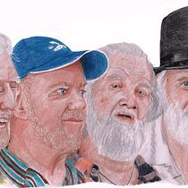 Four Bards Come Out to Play. Un projet de Illustration traditionnelle, Esquisse , Aquarelle, Illustration architecturale , et Carnet de croquis de Keith Blake - 30.11.2021