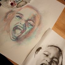 Marleno and Dala. Fine Arts, Painting, Watercolor Painting, and Portrait Drawing project by Kaos Käthe - 11.30.2021