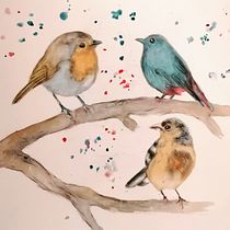 My project in Artistic Watercolor Techniques for Illustrating Birds course. Traditional illustration, Watercolor Painting, Realistic Drawing, and Naturalistic Illustration project by katharina_rutkowski - 12.01.2021