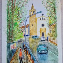 Mi Proyecto del curso: Paisajes urbanos en acuarela Ein Projekt aus dem Bereich Bildende Künste, Aquarellmalerei und Architektonische Illustration von ANNA M. RIBAS MARGARIT - 01.12.2021