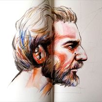 My project in Watercolor Portrait Sketchbook course. Painting, Watercolor Painting, Portrait Drawing, and Sketchbook project by veronica_colanero - 12.01.2021