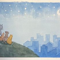 Meu projeto do curso: Ilustração infantil com aquarela. Ilustração tradicional, Artes plásticas, Pintura, Desenho, Pintura em aquarela e Ilustração infantil projeto de Larissa Galastri - 01.12.2021