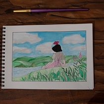 Mi Proyecto del curso: Ilustración en acuarela con influencia japonesa. Traditional illustration, Drawing, and Watercolor Painting project by Yenny Rosario Apaza Vásquez - 12.01.2021
