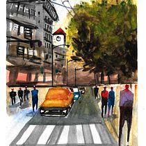 Mein Kursprojekt: Stadtlandschaften in Aquarell. Un projet de Beaux Arts, Aquarelle et Illustration architecturale de pm_dieckert - 01.12.2021