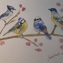 Mi Proyecto del curso: Acuarela artística para ilustración de aves. Traditional illustration, Watercolor Painting, Realistic Drawing, and Naturalistic Illustration project by María Amelia - 11.29.2021