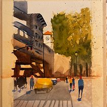 Il mio progetto del corso: Paesaggi urbani ad acquerello. Un projet de Beaux Arts, Aquarelle et Illustration architecturale de masinialessio - 02.12.2021
