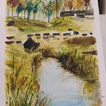 Mi Proyecto del curso: Paisajes naturales en acuarela. Projekt z dziedziny  Sztuki piękne,  Malarstwo i Malowanie akwarelą użytkownika annie_ar_es - 03.12.2021