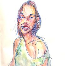 My project in Artistic Portrait with Watercolors course. Fine Arts, Painting, Watercolor Painting, and Portrait Drawing project by 健治 石川 - 11.28.2021