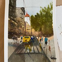 Mi Proyecto del curso: Paisajes urbanos en acuarela. Un projet de Beaux Arts, Aquarelle et Illustration architecturale de MARIA VERONICA H LOPEZ - 04.12.2021