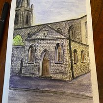 St Sylvester’s church, Malahide, Ireland. Sketching, Drawing, Watercolor Painting, Architectural Illustration, Sketchbook & Ink Illustration project by Paul Jones - 12.04.2021