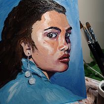 My project in Expressive Oil Portraiture: Explore the Alla Prima Technique course. Fine Arts, Painting, and Oil Painting project by Elizabeth Sharma-Shimek - 12.04.2021