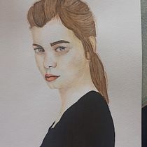 Mi Proyecto del curso: Retrato en acuarela a partir de una fotografía. Traditional illustration, Watercolor Painting, and Portrait Drawing project by Celia Moreno Gonzalez - 12.04.2021