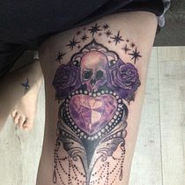 Mon projet du cours : Techniques de coloration de tatouages. Un progetto di Illustrazione tradizionale, Disegno, Illustrazione digitale, Design di tatuaggi e Disegno digitale di algraphiste1989 - 04.12.2021