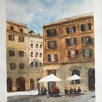 Mi Proyecto del curso: Técnicas modernas para paisajes urbanos en acuarela. Un progetto di Pittura e Pittura ad acquerello di Ane Martínez sagredo - 03.12.2021