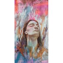 My project in Experimental Portraiture: Fusing Oil, Acrylic, and Spray Paint course. Artes plásticas, Pintura, Pintura Acrílica, e Pintura a óleo projeto de anat30baron - 06.12.2021