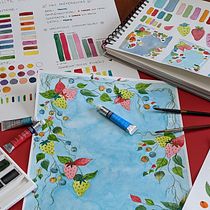 Mon projet du cours : Couleur et aquarelle : découvrez votre personnalité chromatique. Ilustração tradicional, Artes plásticas, Pintura, Pintura em aquarela, e Teoria da cor projeto de Hélène Hélène Castonguay - 05.12.2021