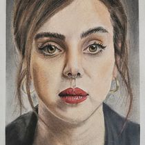 Mi Proyecto del curso: Retrato realista al pastel tiza. Traditional illustration, Fine Arts, Drawing, Portrait Drawing, and Realistic Drawing project by silvana1912 - 11.23.2021