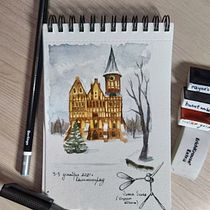 My project in Watercolor Travel Journal course. Traditional illustration, Watercolor Painting, Architectural Illustration, and Sketchbook project by Nadezhda Vladimirova - 12.04.2021