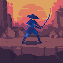 Mi Proyecto del curso: Blue Samuray. Un progetto di Character design, Videogiochi, Pixel art e Progettazione di videogiochi di leonardomejialoaiza - 07.12.2021