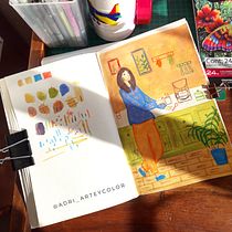 Mi Proyecto del curso: Sketchbook para explorar tu estilo de dibujo. Traditional illustration, Sketching, Creativit, Drawing, Watercolor Painting, Sketchbook, and Gouache Painting project by Adriana Salgado - 12.07.2021