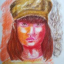 Mi Proyecto del curso: Dibujo de retratos expresivos con tizas pastel. Traditional illustration, Fine Arts, Drawing, Portrait Drawing, and Artistic Drawing project by Ana Karina Moreno - 12.07.2021