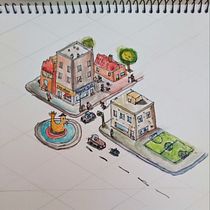 Meu projeto do curso: A arte de desenhar: transforme seus rabiscos em arte. Un projet de Illustration traditionnelle, Dessin au cra, on, Dessin , et Carnet de croquis de Marcio Melo - 06.10.2023