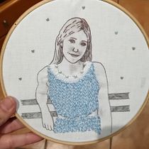 Mi Proyecto del curso: Estampación y bordado de retratos realistas. Projekt z dziedziny  Haft i  Tkactwo użytkownika ainhos - 08.12.2021
