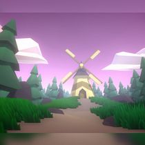 LowPoly Scene AR. 3D, and 3D Modeling project by Anna Rymarczyk - 12.08.2021