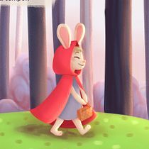 Chapeuzinho Coelho. Un proyecto de Ilustración tradicional, Dibujo, Ilustración digital, Ilustración infantil, Dibujo digital, Pintura digital y Narrativa de Lauren Fantin - 08.12.2021