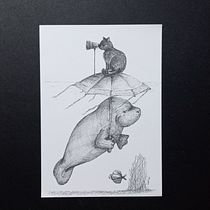 Meu projeto do curso: Ilustração surrealista com caneta fineliner Ein Projekt aus dem Bereich Traditionelle Illustration, Bleistiftzeichnung, Zeichnung, Realistische Zeichnung, Artistische Zeichnung und Illustration mit Tinte von Susana Garcia - 03.12.2021