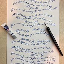 My project in English Calligraphy from A to Z course. Calligraph project by Priscila Ramos - 12.06.2021