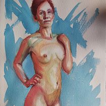 My project in The Human Figure in Watercolor course. Un progetto di Illustrazione tradizionale, Belle arti, Pittura, Pittura ad acquerello, Disegno realistico e Disegno anatomico di Dana Oniga - 09.12.2021