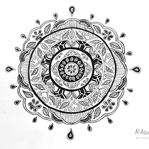 The Art of Mandala Drawing Final Project: Autumn Inspired Mandala. Drawing & Ink Illustration project by maria21477 - 12.09.2021