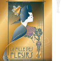 Mein Kursprojekt: Digitale Illustration im Art déco Stil. Traditional illustration, Fine Arts, Poster Design, and Digital Illustration project by Bianca Wickinghoff - 09.28.2021