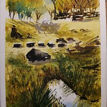 My project in Natural Landscapes in Watercolor course. Projekt z dziedziny  Sztuki piękne,  Malarstwo i Malowanie akwarelą użytkownika Dana Oniga - 10.12.2021