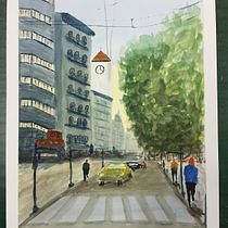Mi Proyecto del curso: Paisajes urbanos en acuarela. Un projet de Beaux Arts, Aquarelle et Illustration architecturale de Paco Moreno - 10.12.2021