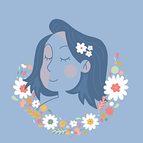 Il mio progetto del corso: Ritratto illustrato con elementi botanici. Un progetto di Illustrazione tradizionale, Illustrazione digitale, Illustrazione botanica e Disegno digitale di Greta - 10.12.2021