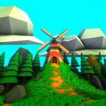 My project in Low Poly Set Modeling for Video Games course. 3D, and 3D Modeling project by Arcadie Fron - 12.10.2021