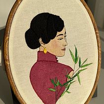 My project in Embroidered Portraits in Watercolor course. Un proyecto de Pintura, Pintura a la acuarela y Bordado de Anna Kuo - 01.12.2021