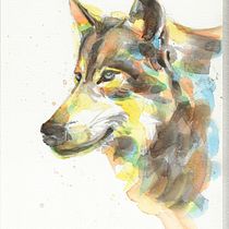 Mon projet du cours : Techniques expérimentales d’aquarelle pour débutants Loup. Traditional illustration, Fine Arts, Watercolor Painting, and Naturalistic Illustration project by mastecarpentier - 12.11.2021