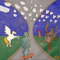 Mi Proyecto del curso: Introducción a la pintura surrealista al óleo. Projekt z dziedziny  Sztuki piękne,  Malarstwo i Malarstwo olejowe użytkownika Veronica Vallejo Calvo - 11.12.2021