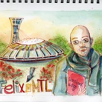 Felix In Montreal by Cath_Simar_. Traditional illustration, Sketching, Creativit, Drawing, Watercolor Painting, and Sketchbook project by Catherine Simard - 12.12.2021