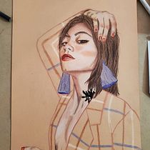 My project in Illustration with Pastel and Coloured Pencils course. Un progetto di Illustrazione tradizionale, Belle arti, Disegno a matita, Disegno, Disegno di ritratti, Disegno realistico e Disegno artistico di leclerc_melina - 12.12.2021
